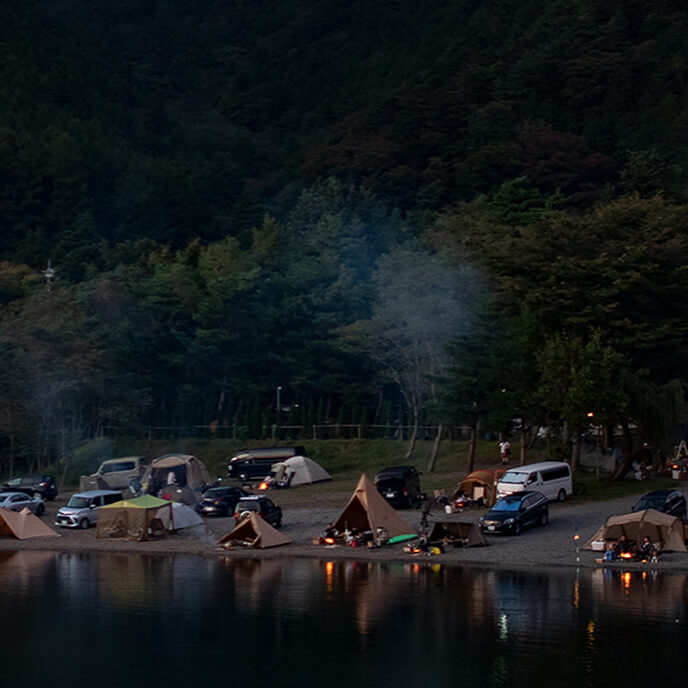 公式】西湖 湖畔キャンプ場