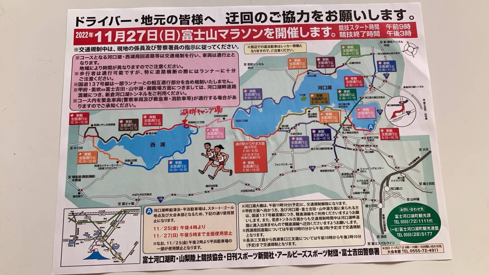 富士山マラソン開催に伴う交通規制について